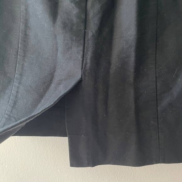 J. Crew Black "The Pencil" Textured Skirt w Princess Cut & Diagonal Pockets - 4 - Picture 5 of 7